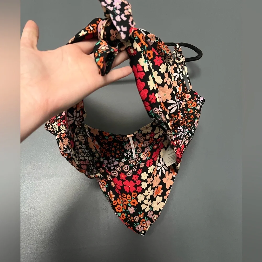 Free People Ava NWOT Reversible Front Tie Bandana Top